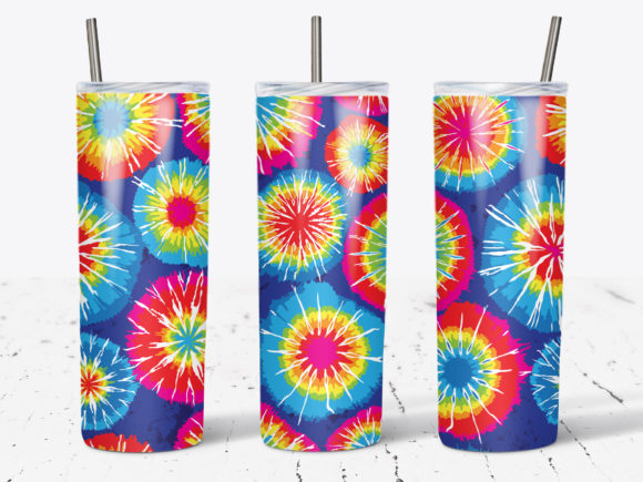 20oz Skinny Tumbler Tie Dye Sublimation Graphics