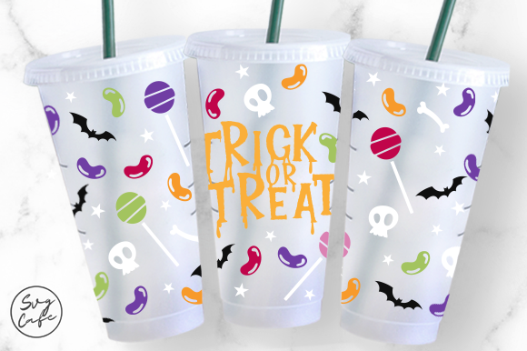 24oz Venti Cold Cup Trick or Treat Graphics and Crafts
