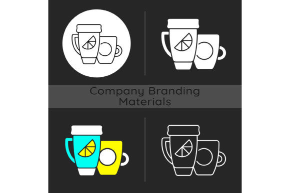 Branded Cup and Thermal Cup Icon: Graphics and Icons for Digital Publishing