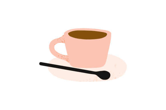 Cafe Espresso Cup Coffee Mug Plate Spoon
