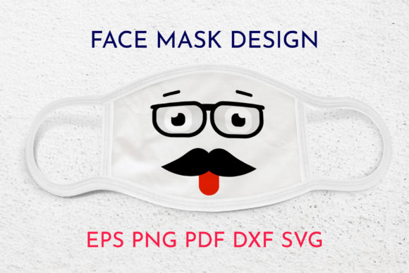 Face Mask Designs. Smile Face. SVG Graphics