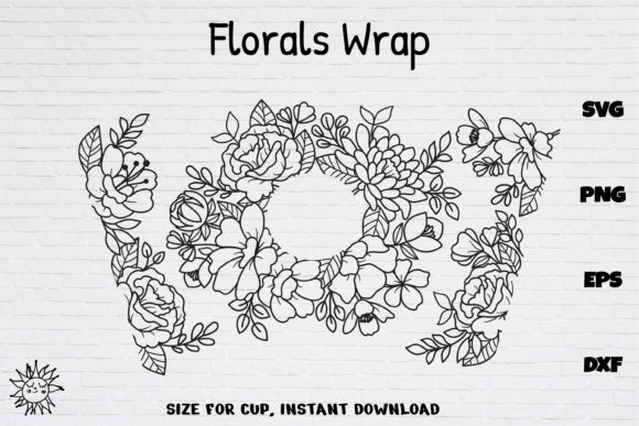 Flowers Full Wrap Venti Cold Cup 24 Oz