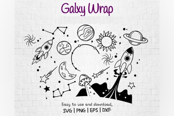 Galaxy Space, Venti Cold Cup 24 Oz Graphics