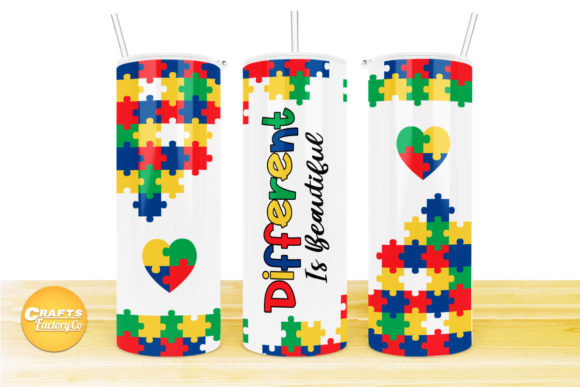 Graphic Design Asset: Skinny Tumbler Different Is Beautiful