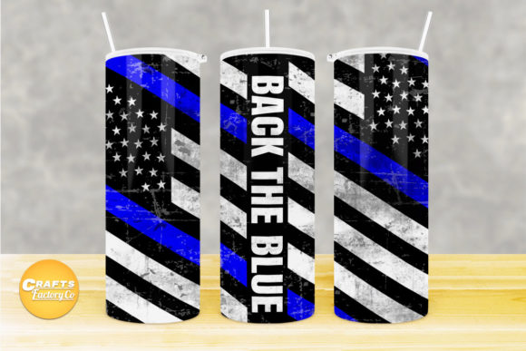 Graphics for Crafts: Back the Blue Tumbler Design