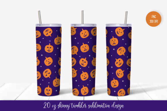 Halloween Pumpkin Tumbler Sublimation Graphics & Crafts