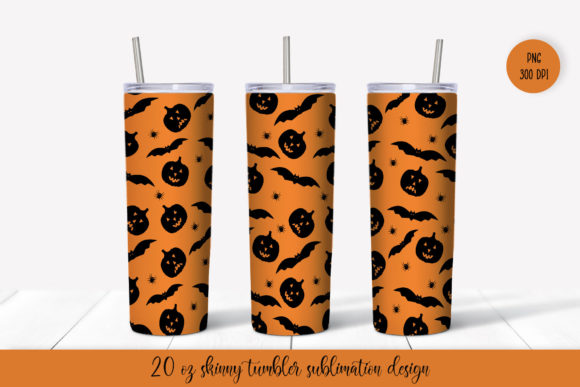 Halloween Tumbler Sublimation Design: Graphics & Crafts