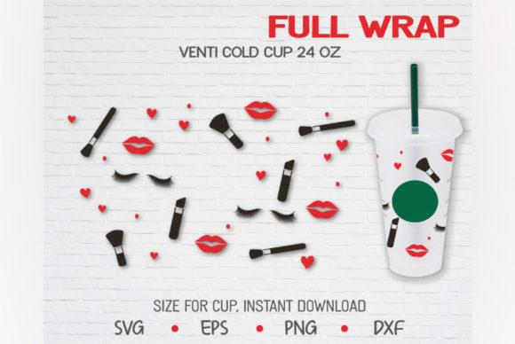 Make Up Wrap, Venti Cold Cup 24 Oz Graphics