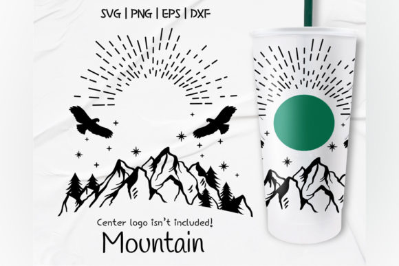 Mountain Eagle, Venti Cold Cup 24 Oz: Graphics & Crafts