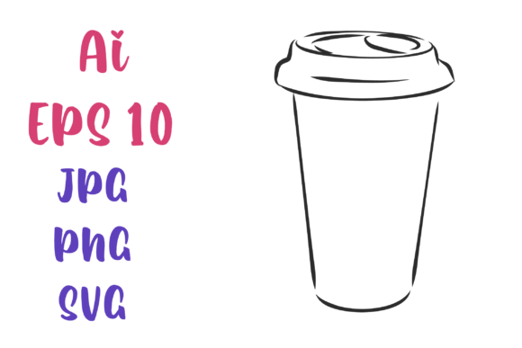 Paper Cup, Vector Sketch Graphics