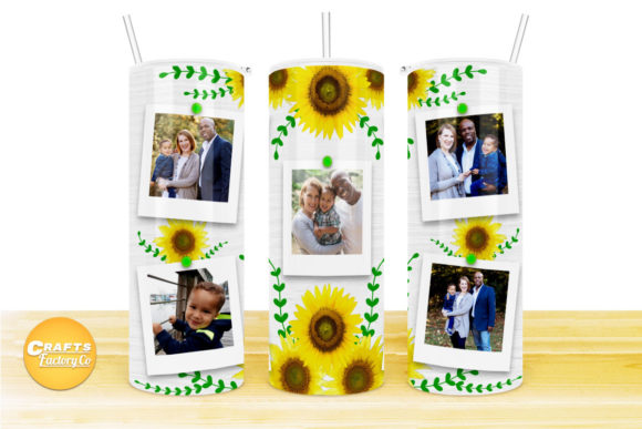 Skinny Tumbler Sunflower Photo Frame: Graphics & Crafts